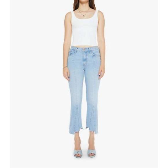NEW MOTHER the insider seamed frayed crop straight leg in let's get it together - Picture 1 of 1